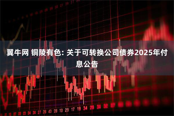 翼牛网 铜陵有色: 关于可转换公司债券2025年付息公告